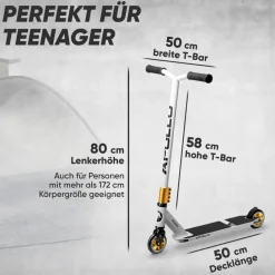 Apollo Skateboarding<· Star Pro weiß-gold
