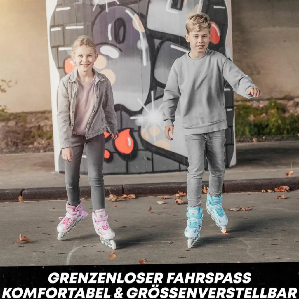 Apollo Inlineskating<· Super Blades LED weiß-pink