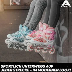 Apollo Inlineskating<· Super Blades LED weiß-mint