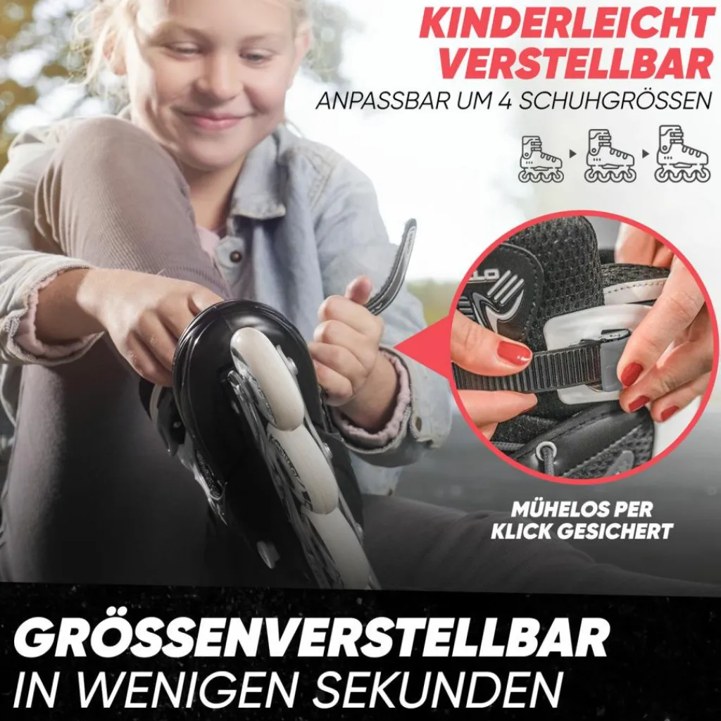 Apollo Inlineskating<· Super Blades LED schwarz