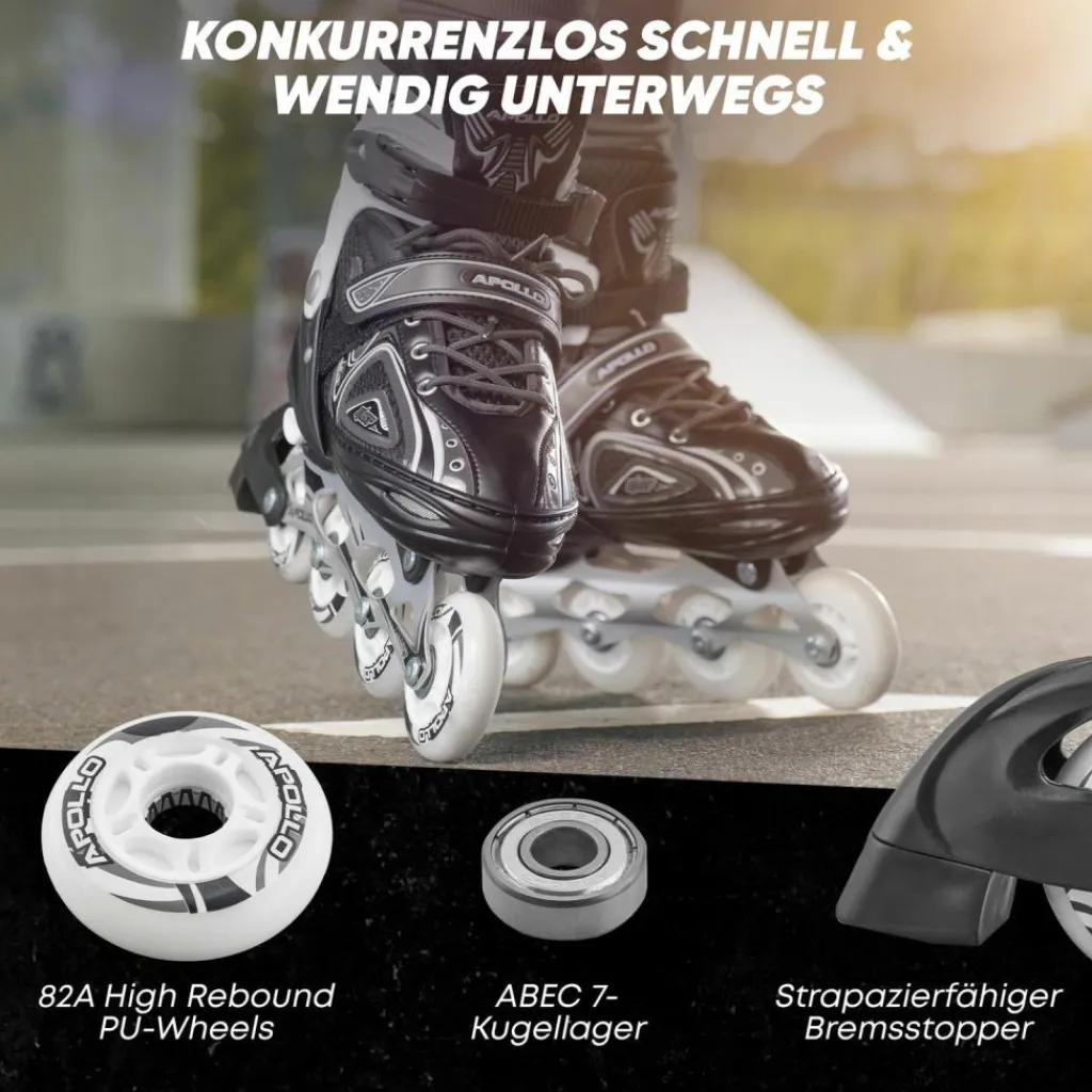 Apollo Inlineskating<· Super Blades LED schwarz