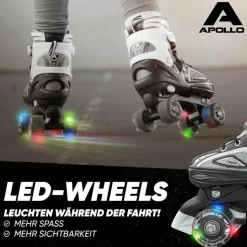 Apollo Inlineskating<· Super Quads X-Pro schwarz