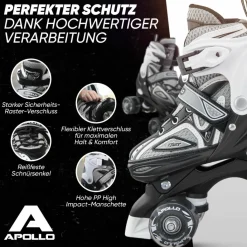 Apollo Inlineskating<· Super Quads X-Pro schwarz