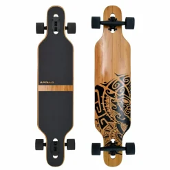 Apollo Skateboarding<· Tuvalu Wood 38 Zoll holz-schwarz