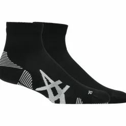 ASICS Laufen|Laufen<· 2 PACK CUSHIONED RUN QUARTER SOCK performance black-brilliant white