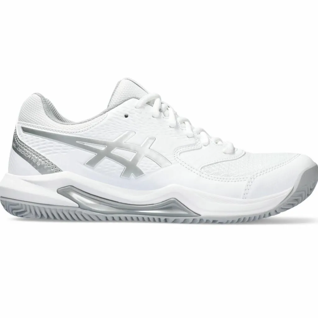 ASICS Tennis<· GEL-DEDICATE 8 CLAY white-pure silver