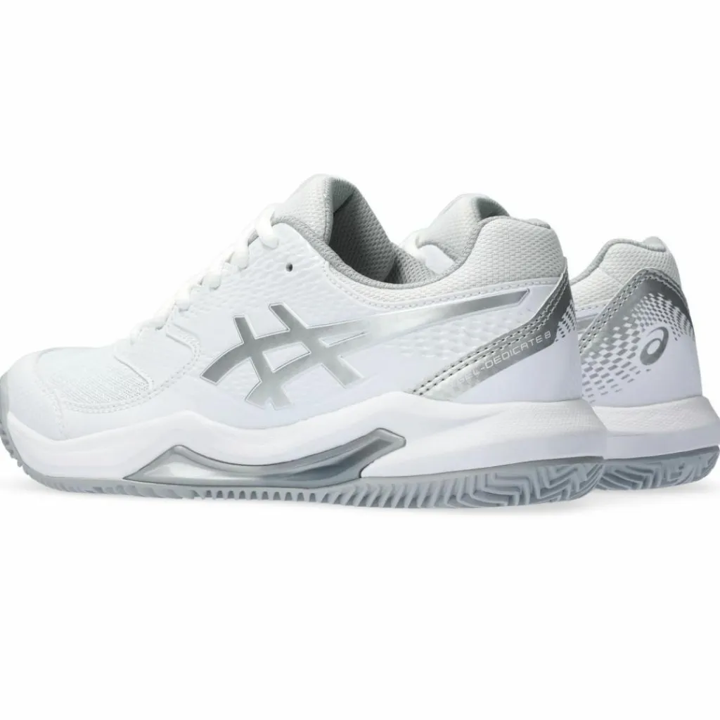 ASICS Tennis<· GEL-DEDICATE 8 CLAY white-pure silver