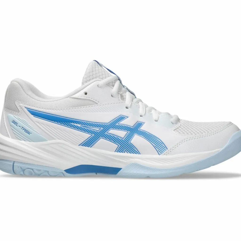ASICS Badminton|Volleyball<· GEL-TASK 4 white-blue coast