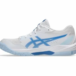 ASICS Badminton|Volleyball<· GEL-TASK 4 white-blue coast