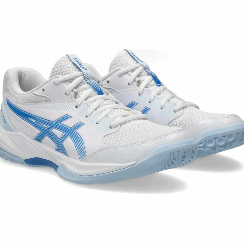 ASICS Badminton|Volleyball<· GEL-TASK 4 white-blue coast