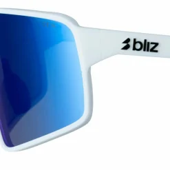 Bliz Fahrradbrillen|Brillen<· P001S white-grey w blue mirror