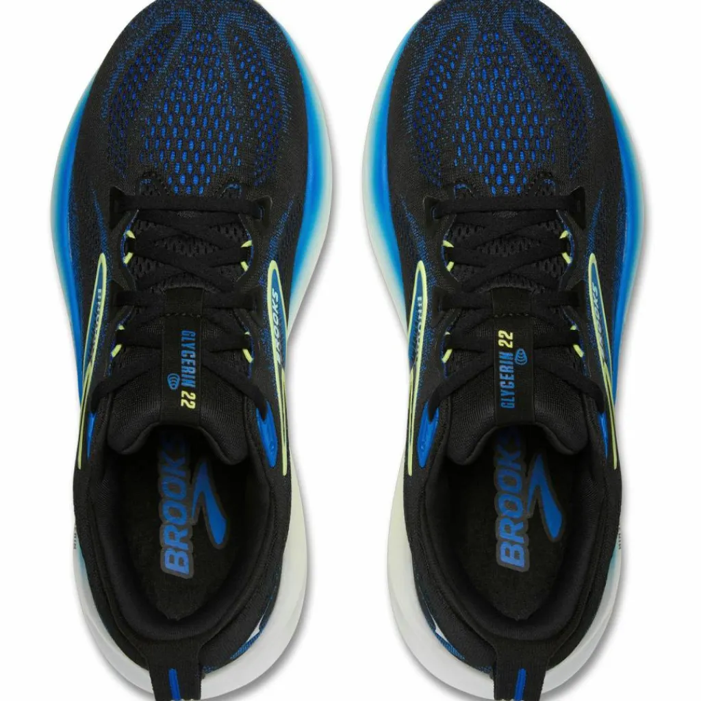 Brooks Laufschuhe<· Glycerin 22 black-cobalt-neo yellow
