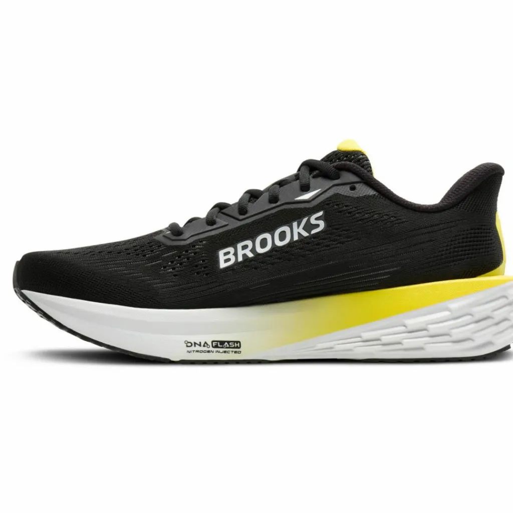 Brooks Laufen|Laufschuhe<· Launch 12 black-cyber yellow-oyster