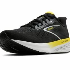 Brooks Laufen|Laufschuhe<· Launch 12 black-cyber yellow-oyster