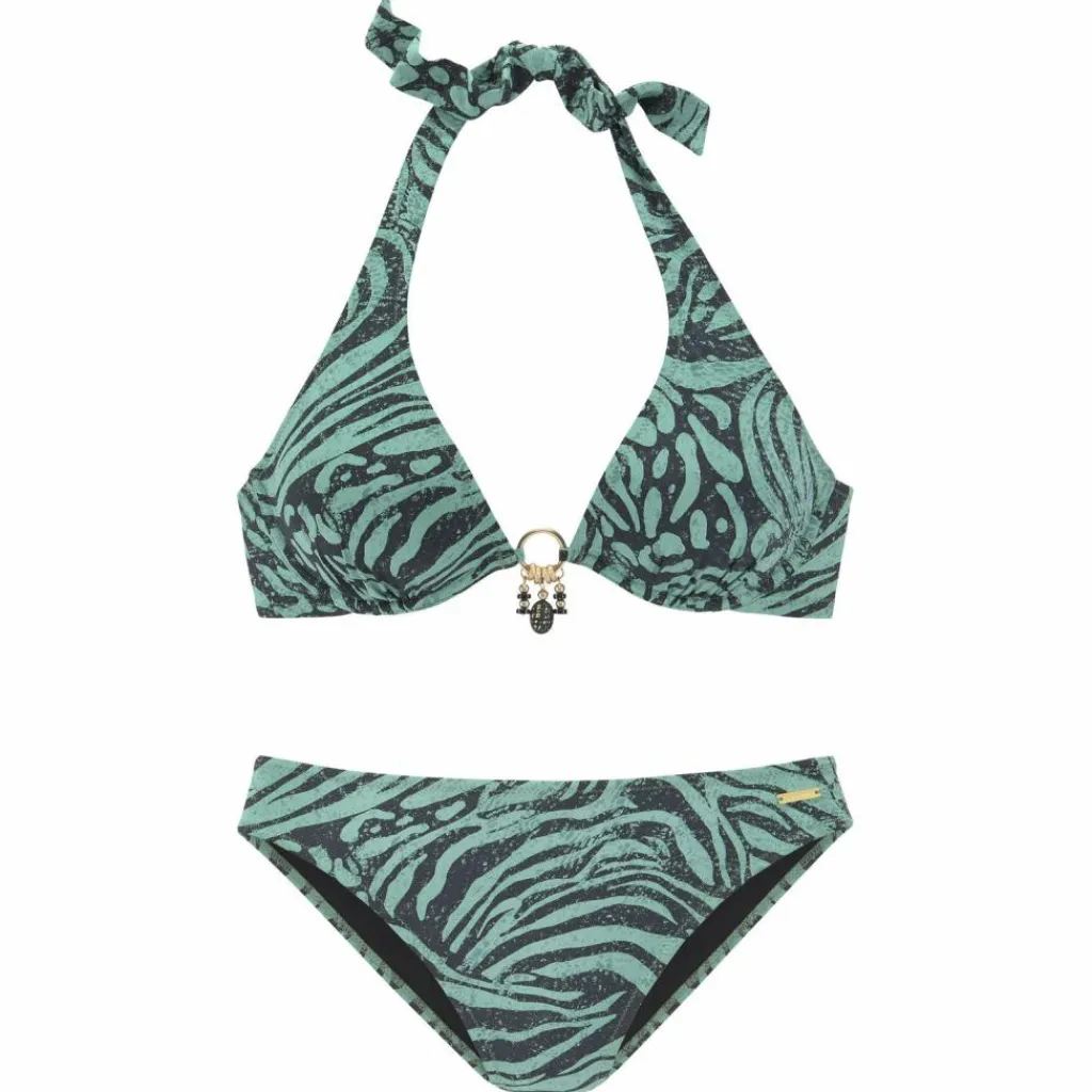 BRUNO BANANI Schwimmen|Schwimmen<· Bügel-Bikini jade bedruckt