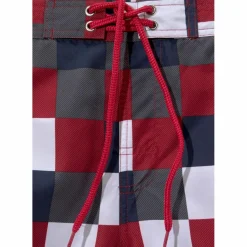 Buffalo Schwimmen<· Badeshorts rot-marine-kariert