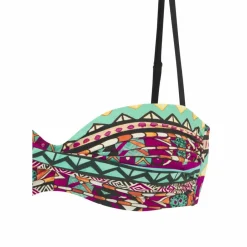 Buffalo Schwimmen<· Bügel-Bandeau-Bikini pink bedruckt