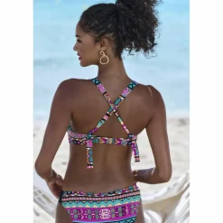 Buffalo Schwimmen|Schwimmen<· Triangel-Bikini pink bedruckt
