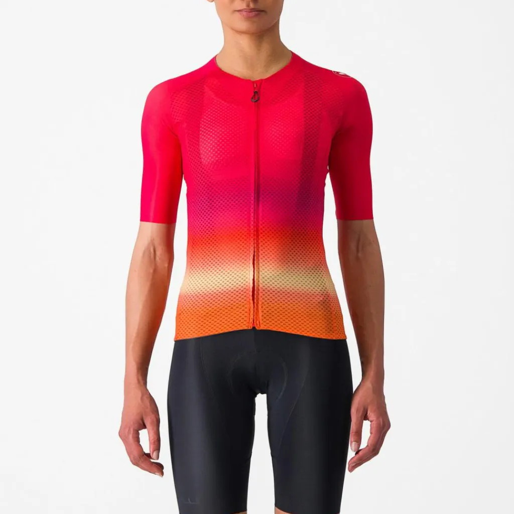castelli Trikots<· Climbers 4.0 hibiscus-pink-ornge