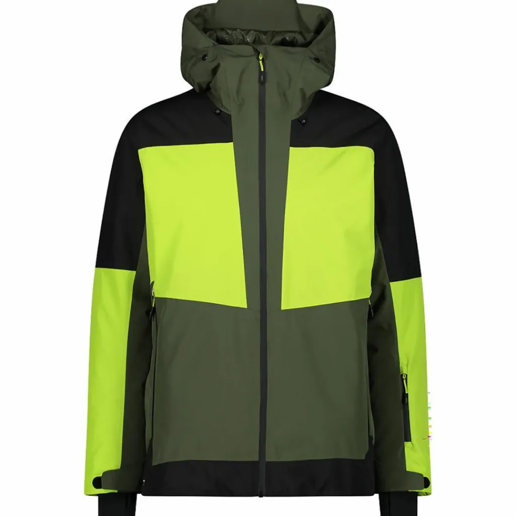 CMP Übergangsjacken<· M JACKET FIX HOOD PL PONGEE JACQUARD+TPU Grün