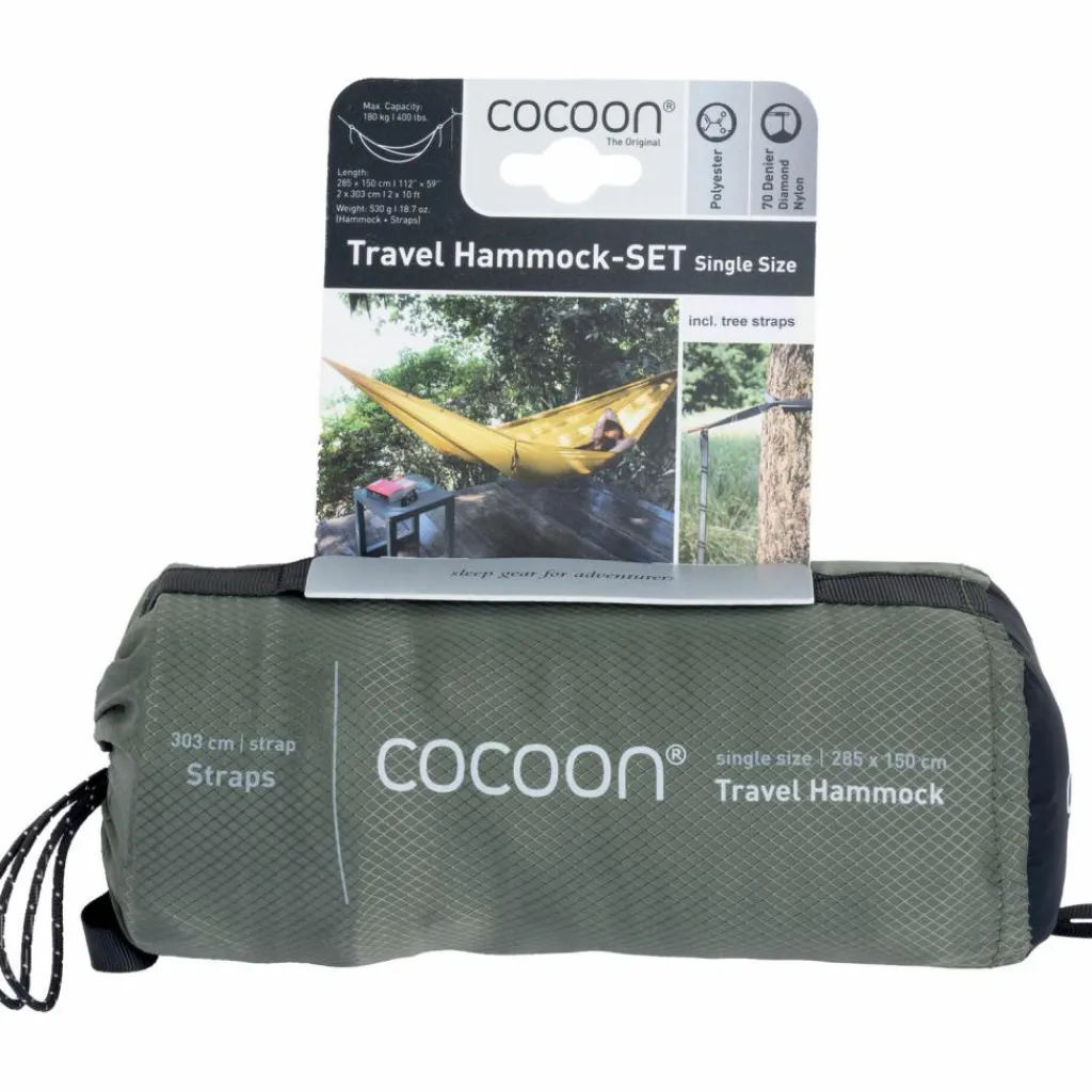 COCOON Matten & Matratzen|Matten & Matratzen<· Travel Hammock SET cypress green