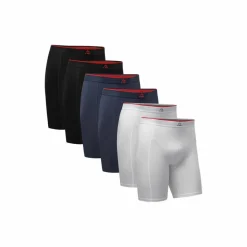 DANISH ENDURANCE Unterwäsche<· Bamboo Trunks Extra Long black_red_navy_white