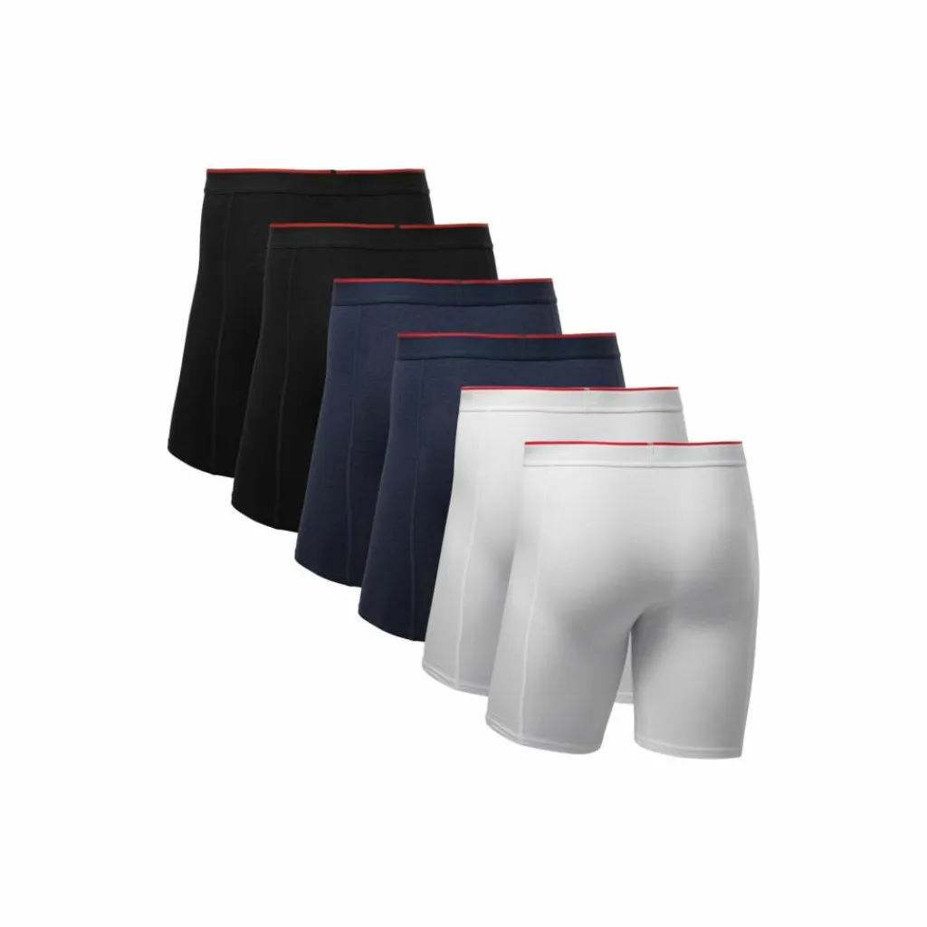 DANISH ENDURANCE Unterwäsche<· Bamboo Trunks Extra Long black_red_navy_white