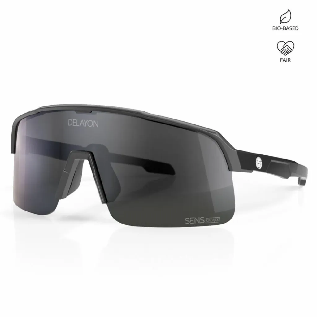 DELAYON Fahrradbrillen|Brillen<· Pulse Matte Black-Black VLT 15