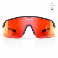 DELAYON Brillen|Brillen<· Pulse Matte Black-Red VLT 18