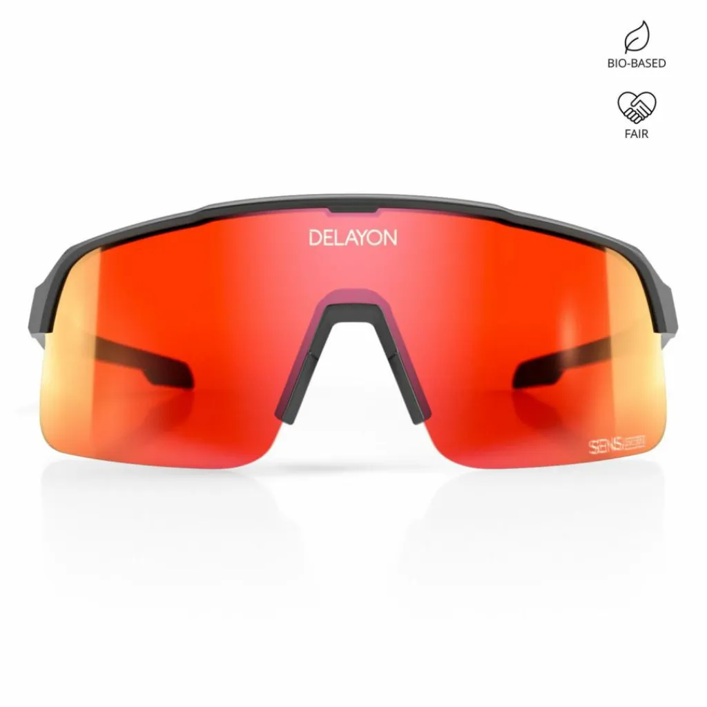 DELAYON Brillen|Brillen<· Pulse Matte Black-Red VLT 18