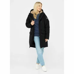 Derbe Winterjacken<· Festholm black/caramel