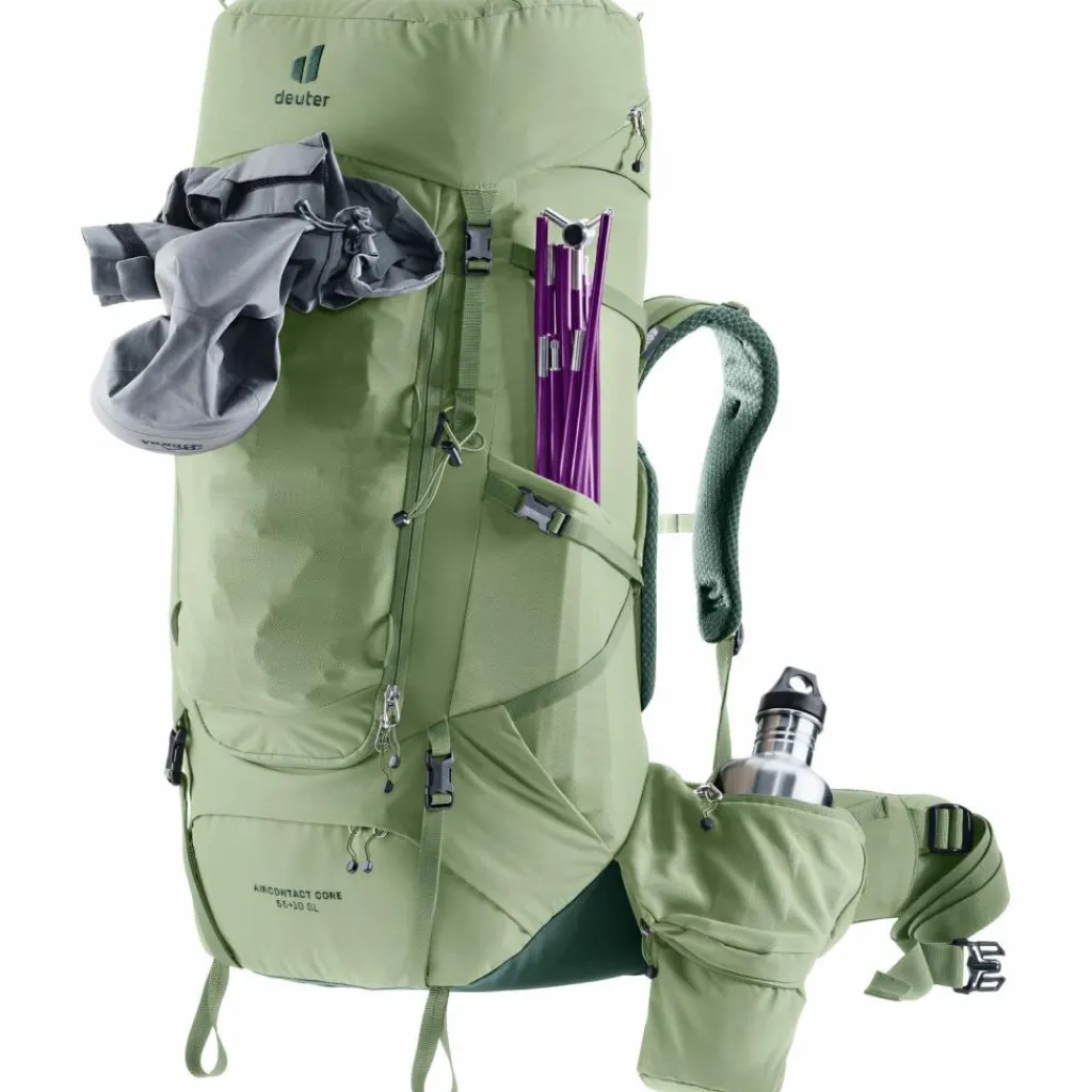 Deuter Rucksäcke|Trekkingrucksäcke<· Aircontact Core 55+10 SL grove-ivy