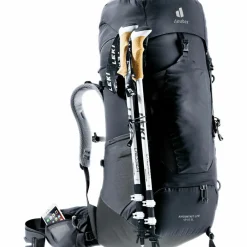 Deuter Trekkingrucksäcke|Wanderrucksäcke<· Aircontact Lite 45 + 10 SL black-graphite
