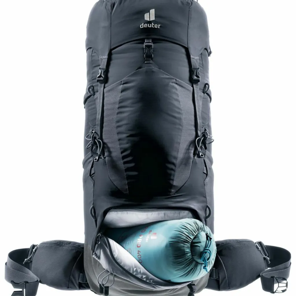 Deuter Trekkingrucksäcke|Wanderrucksäcke<· Aircontact Lite 45 + 10 SL black-graphite