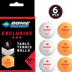 Donic-Schildkröt Tischtennis|Bälle<· Exclusive 3* 40+ 6er weiß-orange