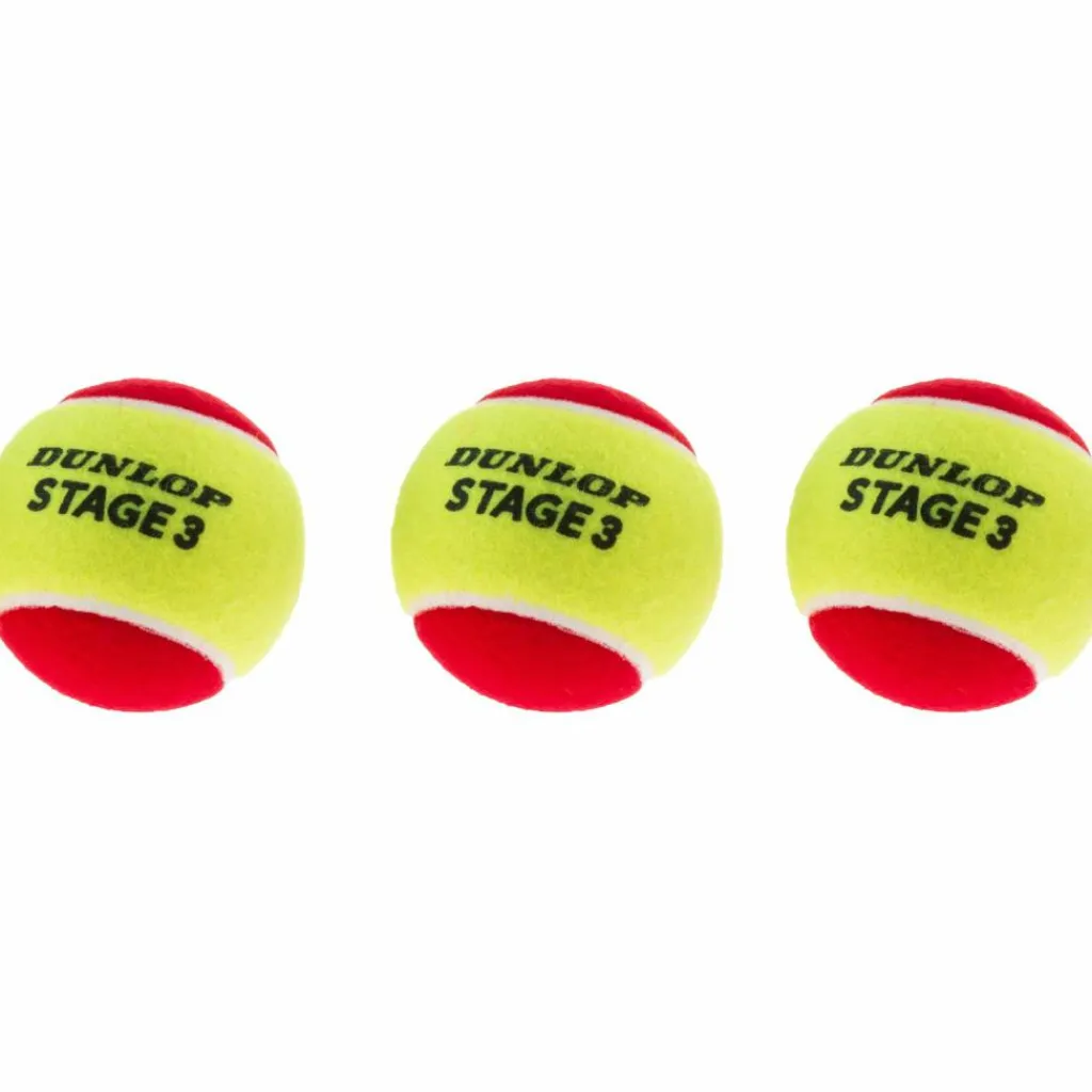 Dunlop Tennis|Bälle<· STAGE 3 RED 3er gelb-rot