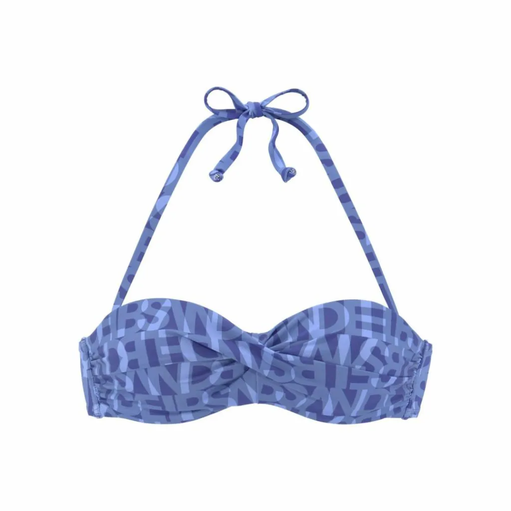 ELBSAND Schwimmen<· Bügel-Bandeau-Bikini-Top blau