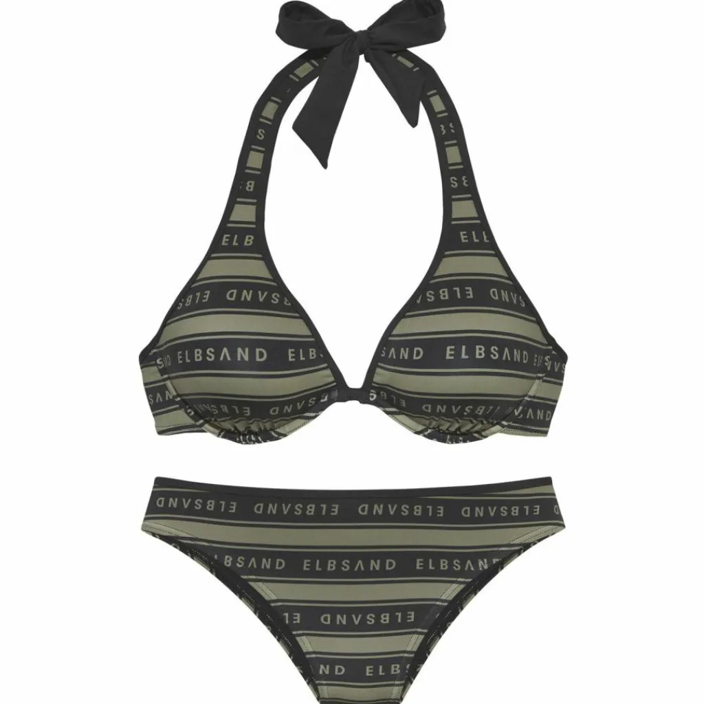 ELBSAND Schwimmen|Schwimmen<· Bügel-Bikini olive-schwarz
