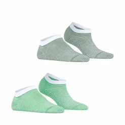 · Allover Stripe 2-Pack Damen Socken