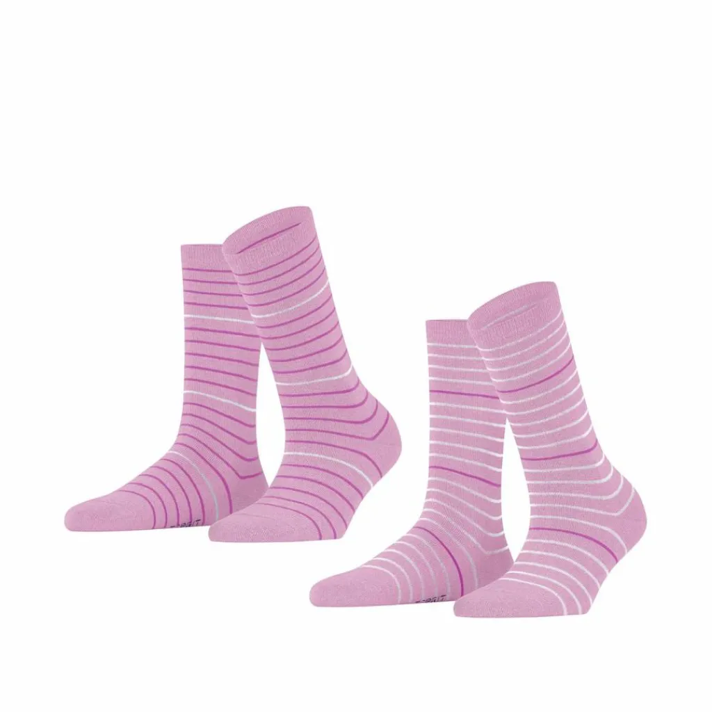 ESPRIT Socken<· Fine Stripe 2-Pack orchid (8621)