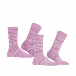 ESPRIT Socken<· Fine Stripe 2-Pack orchid (8621)