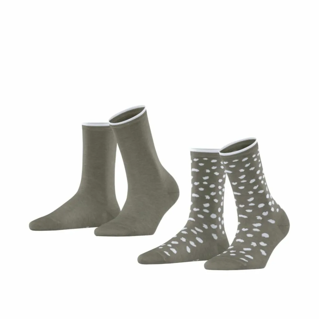 ESPRIT Socken<· Irregular Dot SO 2P leaf (7064)