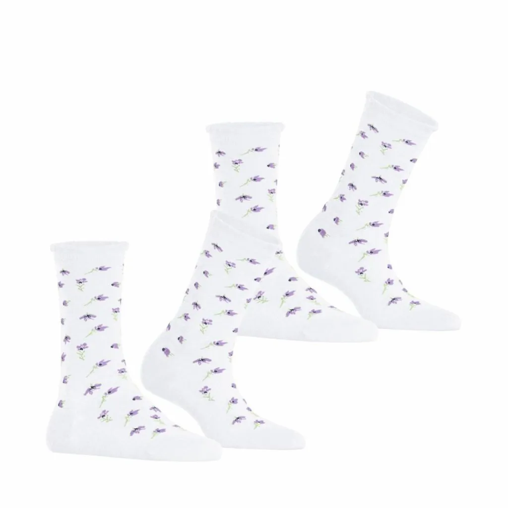 ESPRIT Socken<· Petite Flowers SO 2-Pack white (2000)