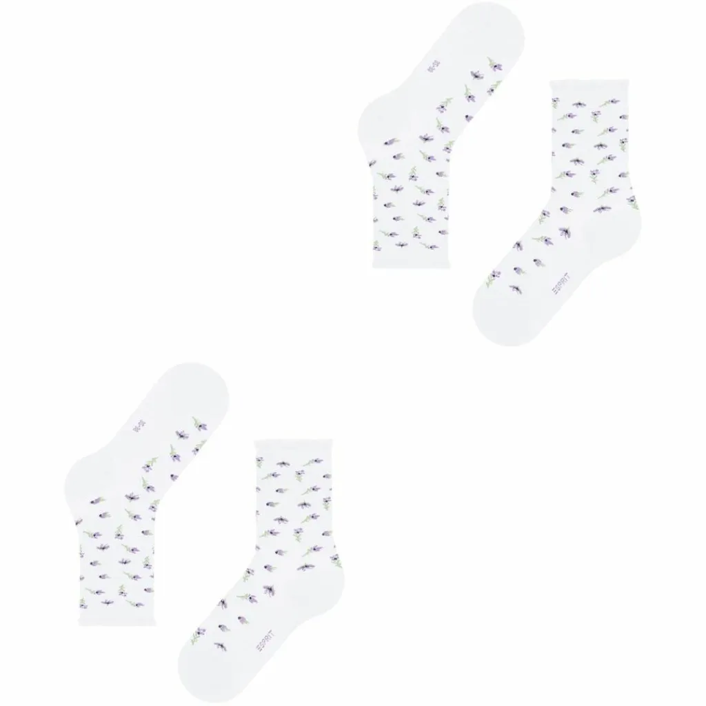 ESPRIT Socken<· Petite Flowers SO 2-Pack white (2000)