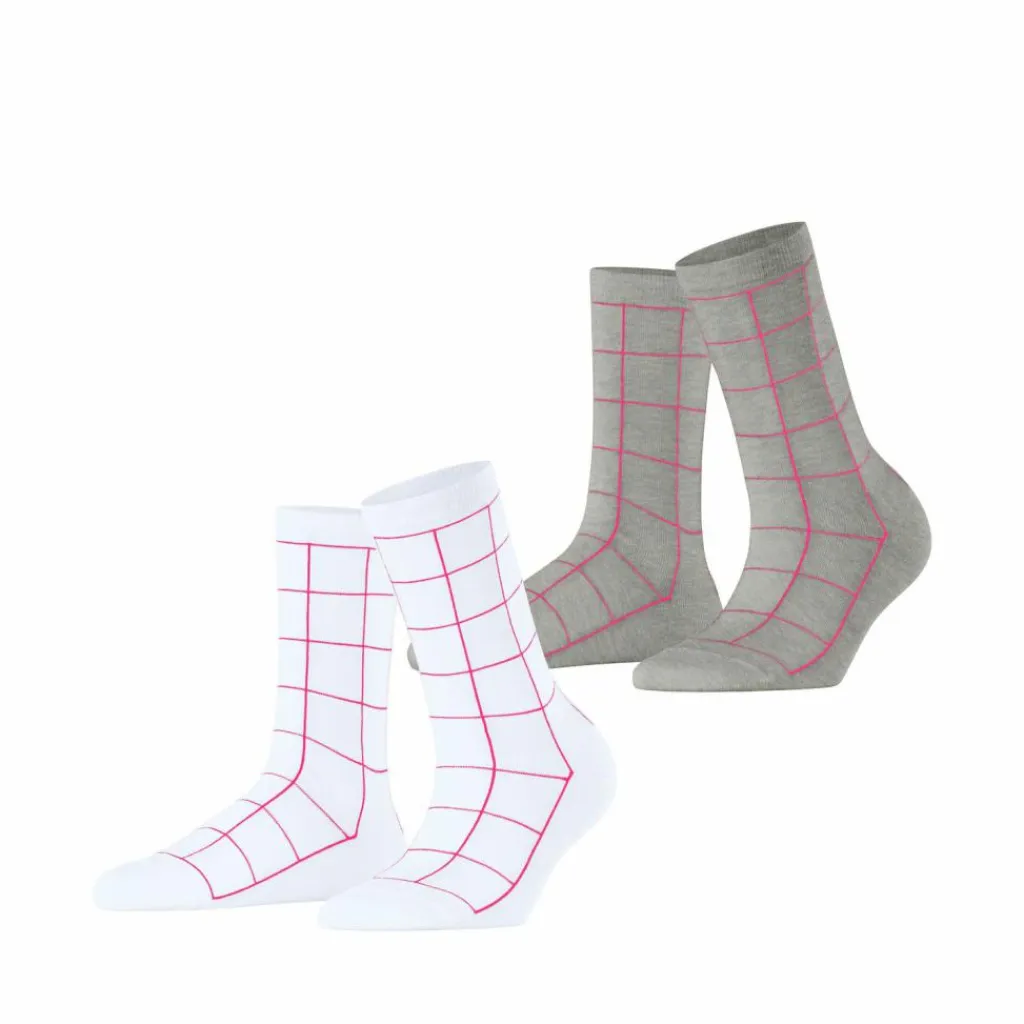 ESPRIT Socken<· Sketched Grid SO 2-Pack sortiment (0010)