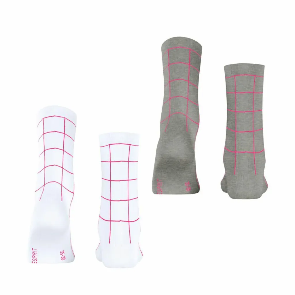 ESPRIT Socken<· Sketched Grid SO 2-Pack sortiment (0010)
