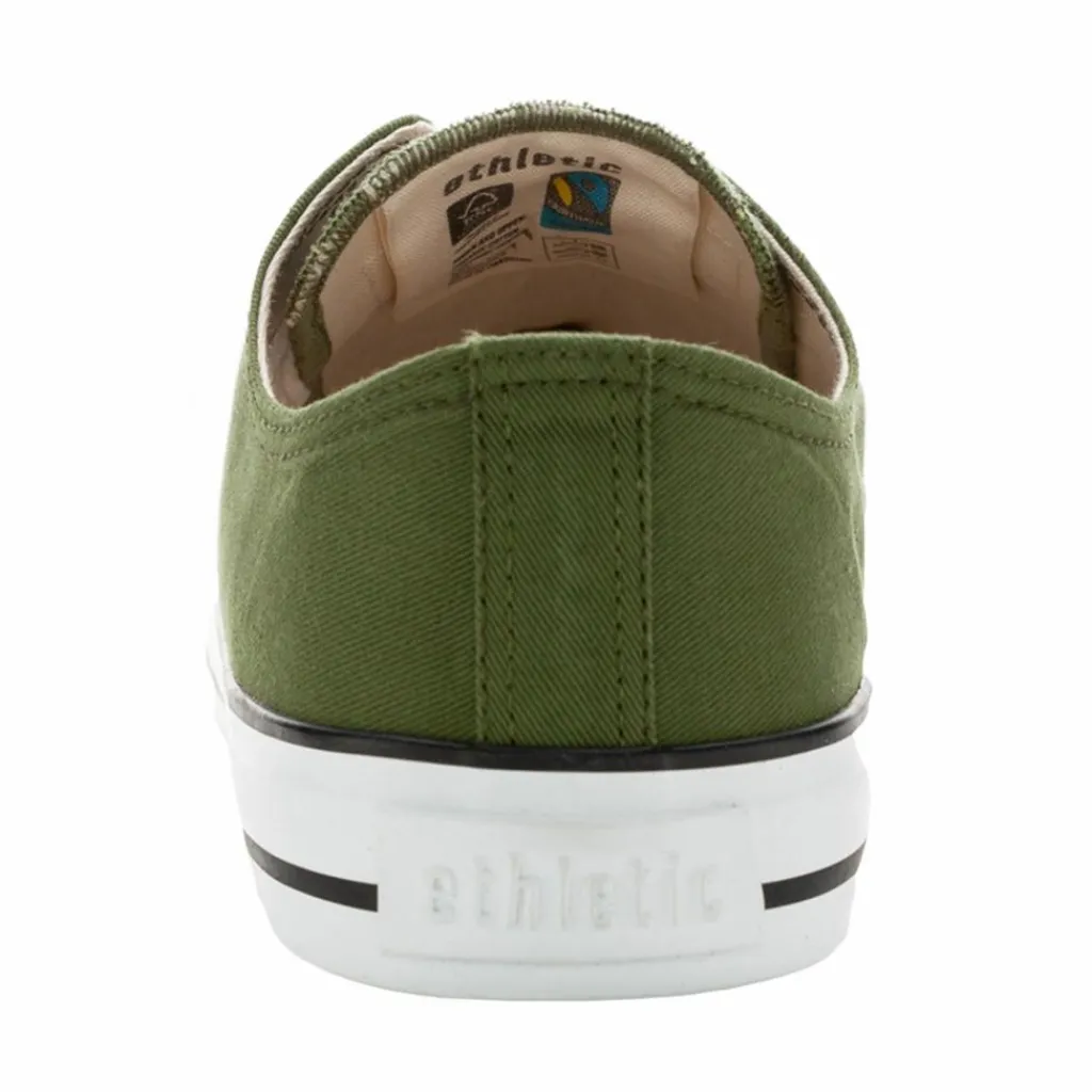 ethletic Skateboarding<· Trainer White Cap Lo Cut camping green just white