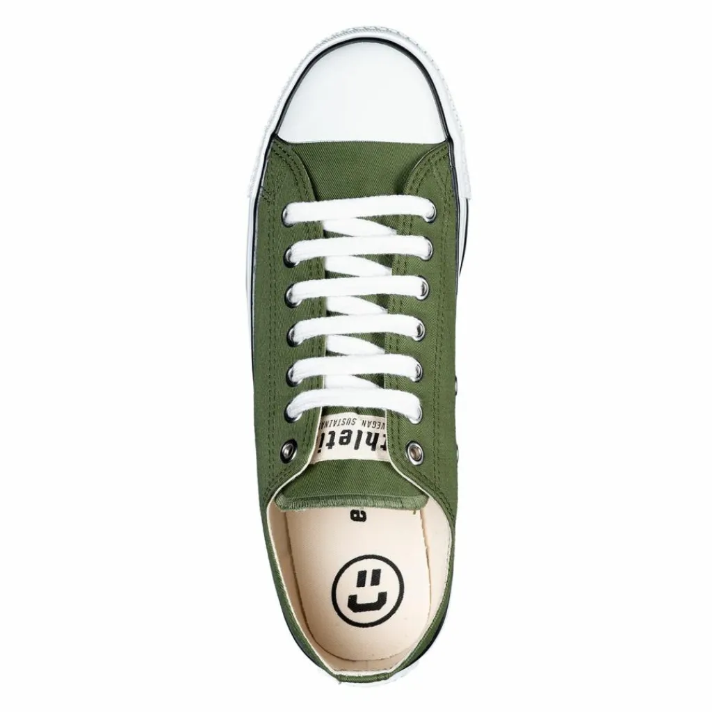 ethletic Skateboarding<· Trainer White Cap Lo Cut camping green just white