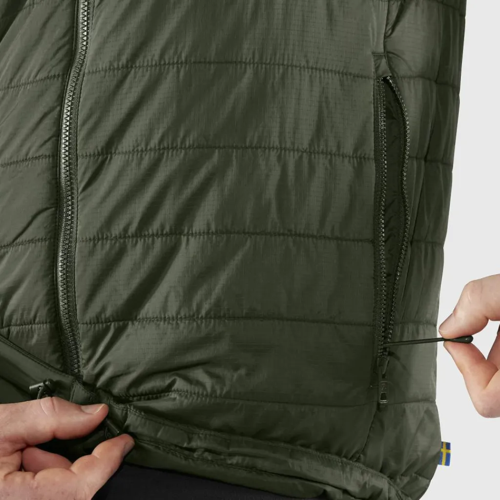FJÄLLRÄVEN Winterjacken<· Expedition X-Lätt Tannengrün