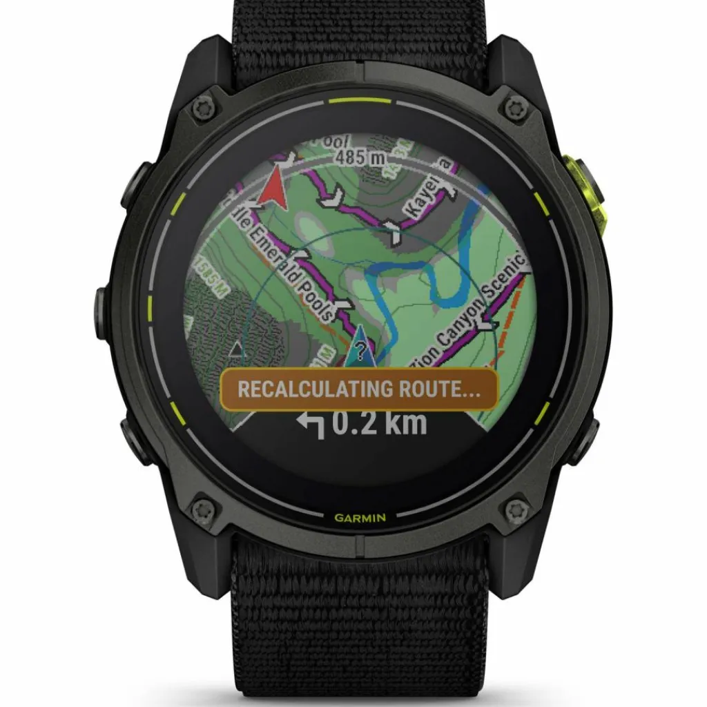 Garmin Trailrunning|Uhren & Tracker<· Enduro 3 Solar Sapphire Titan schwarz-carbongrau